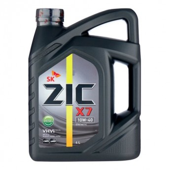 Моторное масло ZIC X7 Diesel, 10W-40, 4л, синтетическое [162607]